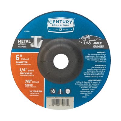 Century Drill & Tool Grinding Wheel Type 27 Metal 6 x 1/4