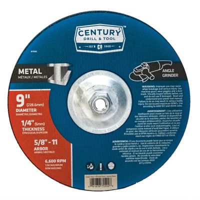 Century Drill & Tool Grinding Wheel, Type 27 Metal 9 x 1/4in.