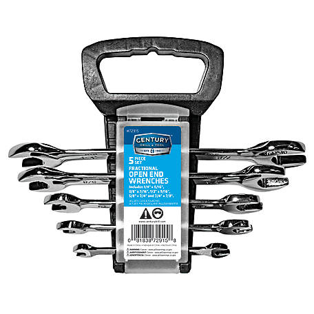 Century Drill & Tool 5 pc. Wrench Set, Open-End Fractional