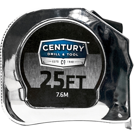 Century Drill & Tool 1 in. x 25 ft. Tape Measure, Classic Series