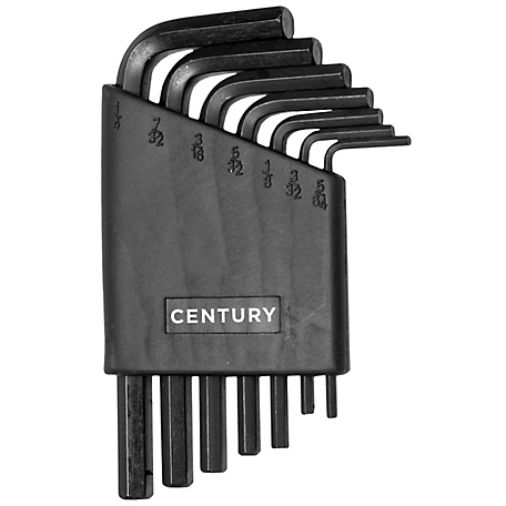 Century Drill & Tool Hex Key Wrenches Sae Fractional 7Pc Set