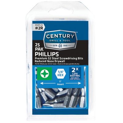 Century Drill & Tool Drywall Screwdriving Bit 2R x 1 25Pak