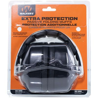 Image showing 6 th Walker's Game Ear EXT Folding Range Earmuffs, 30 dB Noise Reduction Rating, 1-Pair