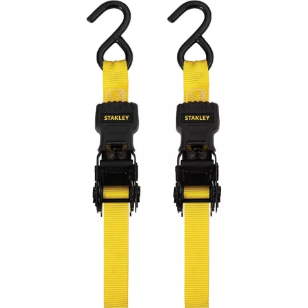 Stanley 1 in x 10 ft Ratchet Tie Down Straps for Light Cargo Transport 2 Pack 1 500 lb Breaking strength S10002 Ratchet Straps