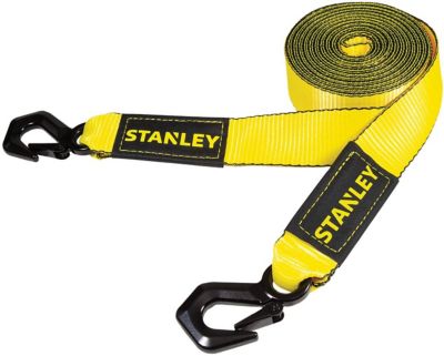 Stanley 2 in. x 20 ft. Tow Strap with Tri-Hook, 3,000 lb. Safe Work Load