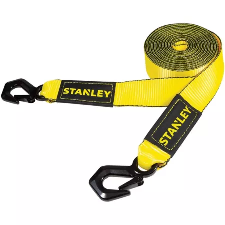 Stanley 2" x 20' Tow Strap with Three Hooks 3 000 lb Safe Working Load Recovery Straps & Ropes