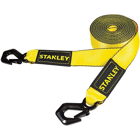 Stanley 2 in. x 20 ft. Tow Strap with Tri-Hook, 3,000 lb. Safe Work Load