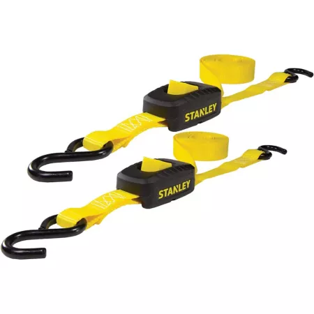 Stanley 1 in x 10 ft Closed Cambuckle Tie Down Straps 2-Pack 1 200 lb Breaking strength S2001 Ratchet Straps