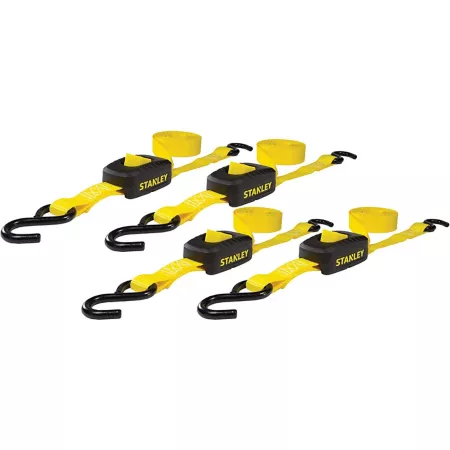 Stanley Set of 4 1 in x 10 ft 1 200 lb Closed Cambuckle Tie Down Straps Breaking strength S2002 Ratchet Straps