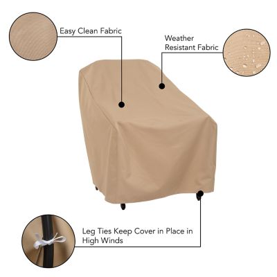 Image showing  Basics Patio Chair Cover, 27 in. x 34 in. x 31 in., Khaki
