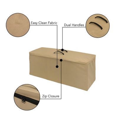 Image showing  Basics Patio Cushion and Cover Storage Bag, 48 in. x 16 in. x 22 in., Khaki, 4124AB