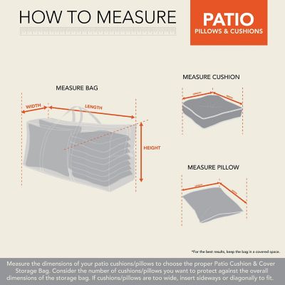 Image showing  Basics Patio Cushion and Cover Storage Bag, 48 in. x 16 in. x 22 in., Khaki, 4124AB