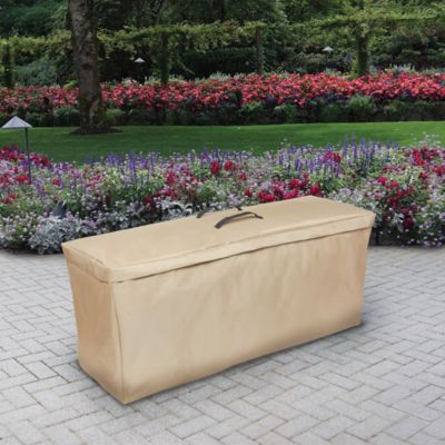 Image showing  Basics Patio Cushion and Cover Storage Bag, 48 in. x 16 in. x 22 in., Khaki, 4124AB