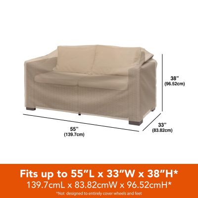 Image showing  Basics Patio Loveseat Cover, 55 in. x 33 in. x 38 in., Khaki