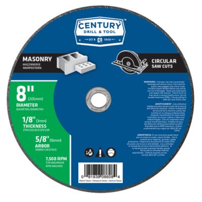 Century Drill & Tool 8-1/8 in. Abrasive Saw Blade, 5/8 in., Type 1A