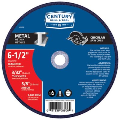 Century Drill & Tool 6-1/2 in. Abrasive Saw Blade, 3/32 in., 5/8 in., 1A