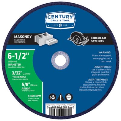 Century Drill & Tool 6-1/2 in. Abrasive Saw Blade, 3/32 in., Type 1A