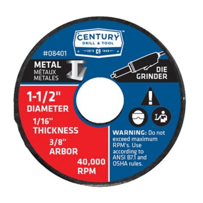 Century Drill & Tool 1-1/2 in. x 1/16 in. Type 1A Cutting Wheel