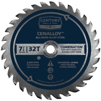 Century Drill & Tool 7-1/4 in. 32 Tooth Combination Circular Saw Blade