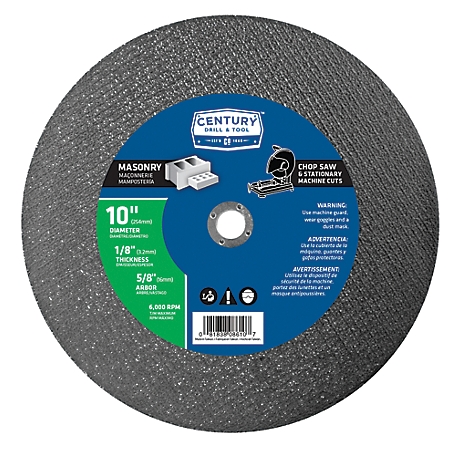 Century Drill & Tool 10-1/8 in. Abrasive Saw Blade, 5/8 in., Type 1A