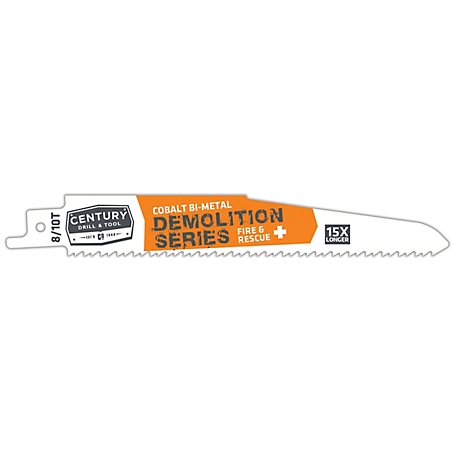 Century Drill & Tool Recip Blade 8/10T X 6 Demolition 2Pc