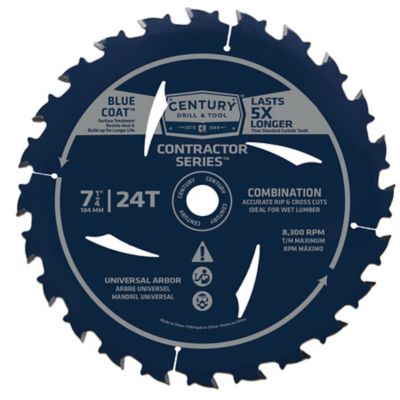 Century Drill & Tool 7-1/4 in. 24 Tooth Combination Circular Saw Blade