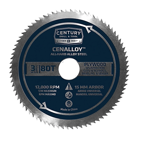 Century Drill & Tool 3-3/8 in. 80 Tooth Plywood Circular Saw Blade