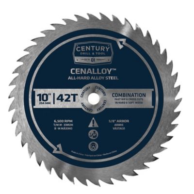 Century Drill & Tool 10 in. 42 Tooth Combination Circular Saw Blade