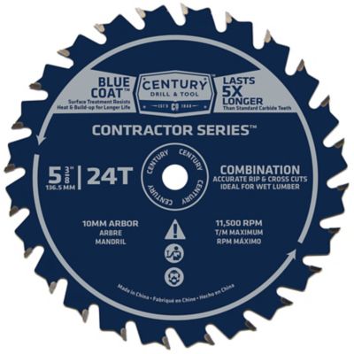 Century Drill & Tool 5-3/8 in. 24 Tooth Combination Circular Saw Blade