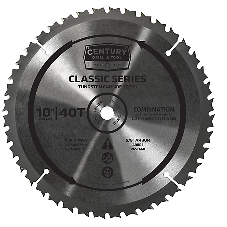 Century Drill & Tool 10 in. 40 Tooth Fast Combo Circular Saw Blade