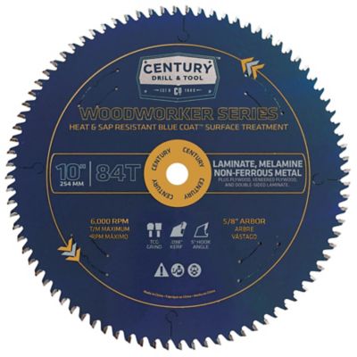 Century Drill & Tool 10 in. 84 Tooth Wood Working Cutting Saw Blade