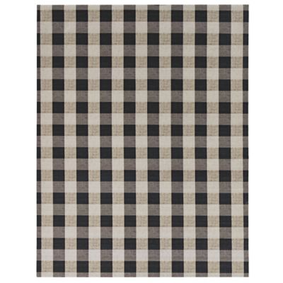 Foss Floors Checked Polyester Area Rug