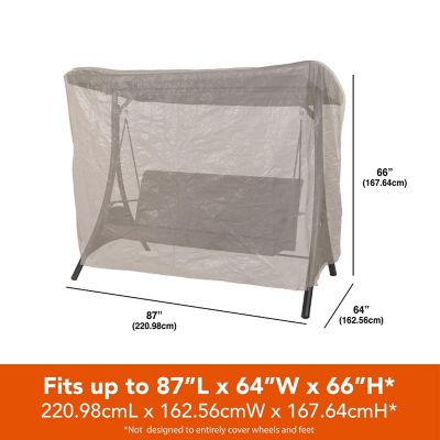 Image showing  Basics Patio Swing Cover, 87 in. x 64 in. x 66 in., Khaki