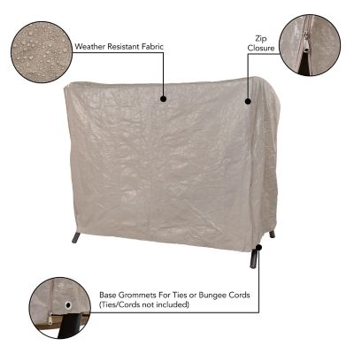 Image showing  Basics Patio Swing Cover, 87 in. x 64 in. x 66 in., Khaki