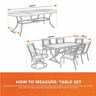 Image showing  Basics Rectangular/Oval Patio Table and Chair Set Cover, 115 in. x 76 in. x 30 in., Khaki, 8576A