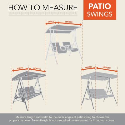 Image showing  Chalet 2-Seat Patio Canopy Swing Cover, 87 in. x 64 in. x 66 in., Beige, 2922