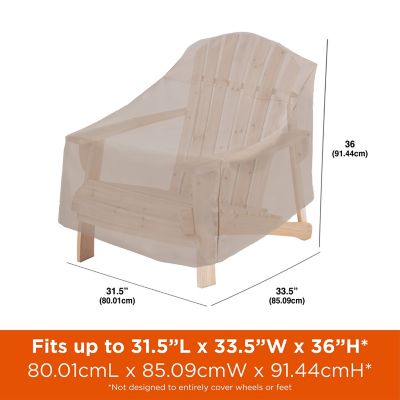 Image showing  Chalet Patio Adirondack Chair Cover, 31.5 in. x 33.5 in. x 36 in., Beige