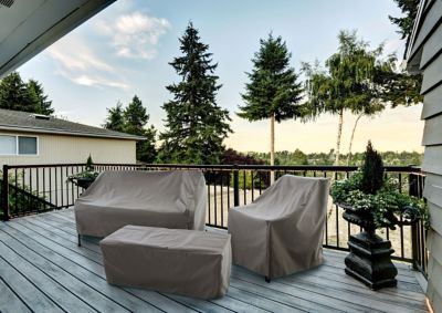 Image showing 5 th Modern Leisure Chalet Patio Chair Cover, 27 in. x 34 in. x 31 in., Beige