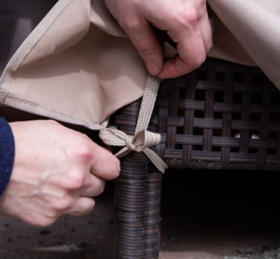 Image showing 6 th Modern Leisure Chalet Patio Chair Cover, 27 in. x 34 in. x 31 in., Beige