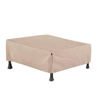 Modern Leisure Chalet Patio Ottoman/Coffee Table Cover, 48 in. x 25 in. x 18 in., Beige