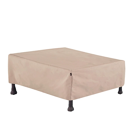 Modern Leisure Chalet Patio Ottoman/Coffee Table Cover, 48 in. x 25 in. x 18 in., Beige