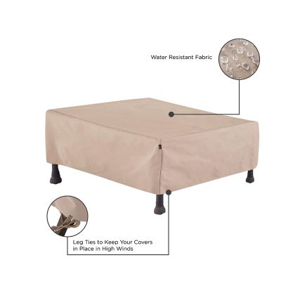 Image showing  Chalet Patio Ottoman/Coffee Table Cover, 48 in. x 25 in. x 18 in., Beige