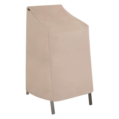 Modern Leisure Chalet Stackable/High Back Patio Chair Cover, 27 in. x 27 in. x 49 in., Beige