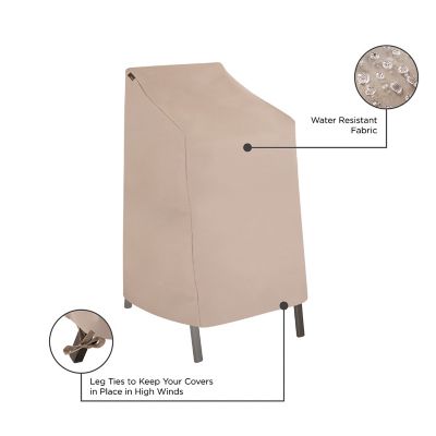 Image showing  Chalet Stackable/High Back Patio Chair Cover, 27 in. x 27 in. x 49 in., Beige