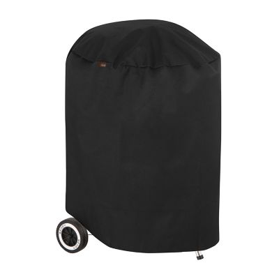 Modern Leisure Chalet Round Charcoal Grill Cover for Grills Up to 27 in. Diameter x 40 in. H, Black