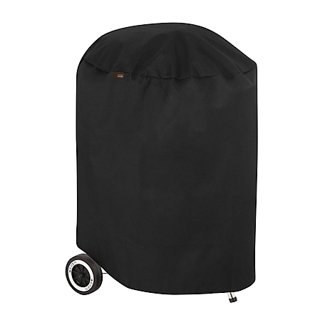 Modern Leisure Chalet Round Charcoal Grill Cover, 27 in. Diameter x 40 in.H, Black