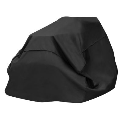 Image showing 9 th Modern Leisure Chalet Zero-Turn and Riding Lawn Mower Cover, Fits Decks up to 62 in., 82 in. x 50 in. x 47 in., Black