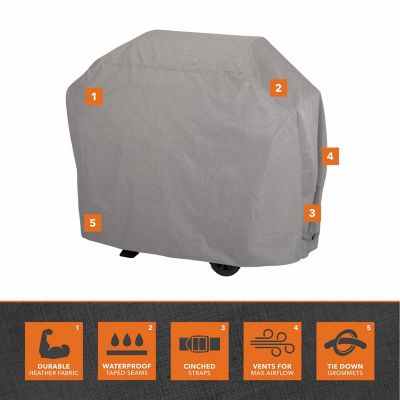 Image showing  Garrison 65 in. Grill Cover, Waterproof, 65"L x 25"W x 44.5"H, Granite, 3007