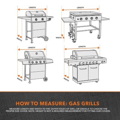 Image showing  Garrison 73 in. Grill Cover, Waterproof, 73"L x 25"W x 44.5"H, Granite
