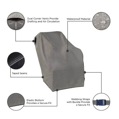 Image showing  Garrison 2-Stage Snowblower Cover, Waterproof, 47 in. x 31 in. x 37 in., Granite